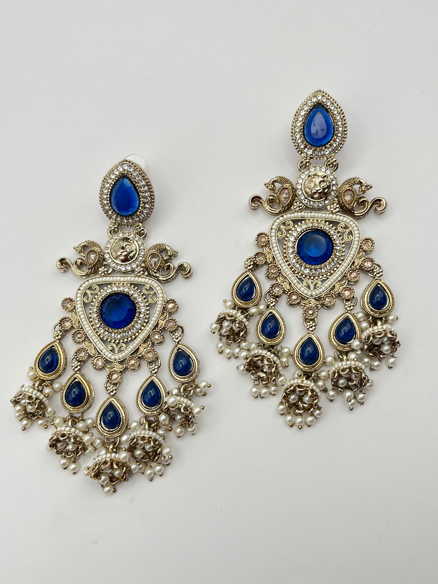 Samriddhi Sapphire Long Earrings