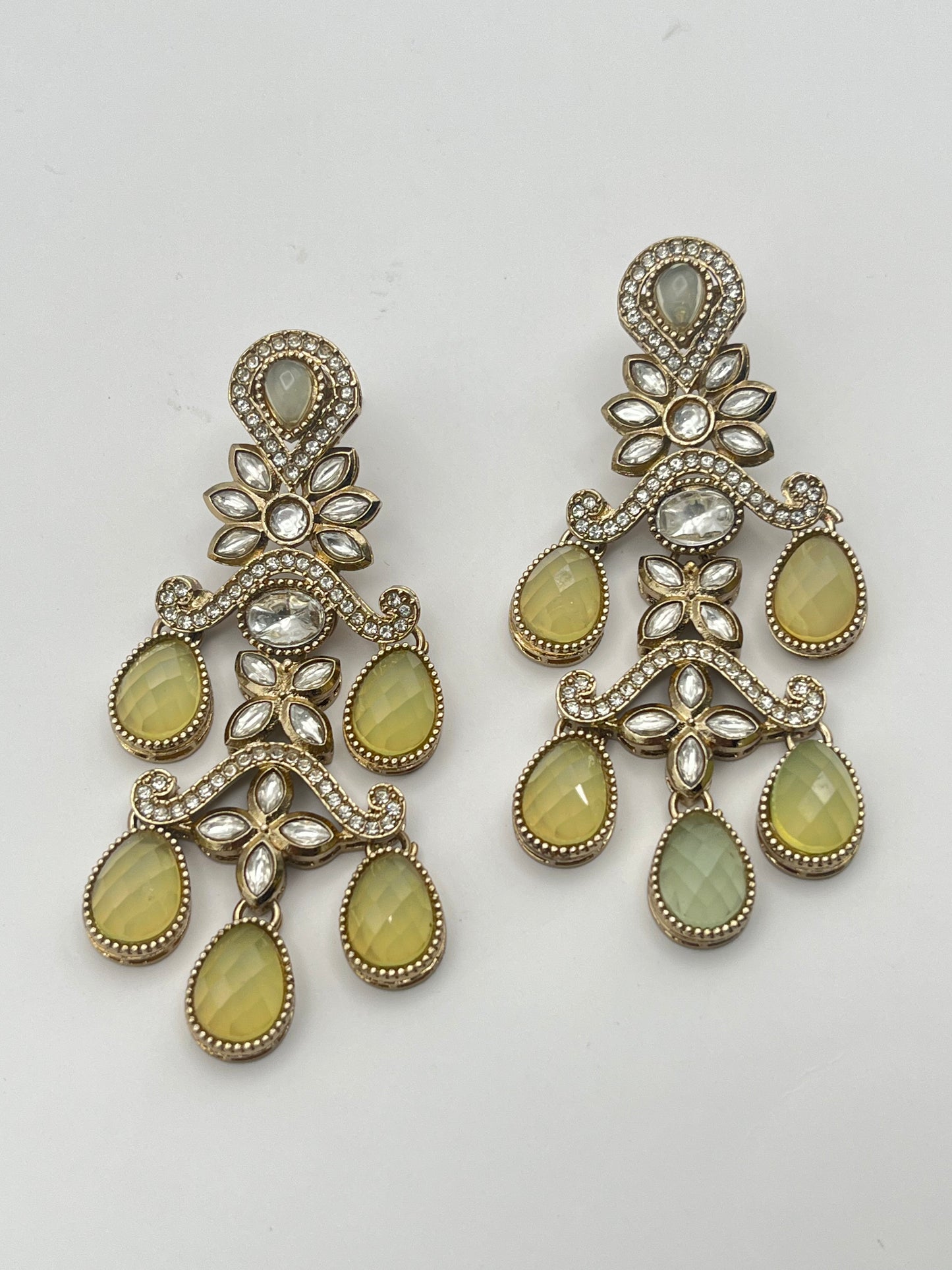 Ritvi Lime Stone Indo Western Earring