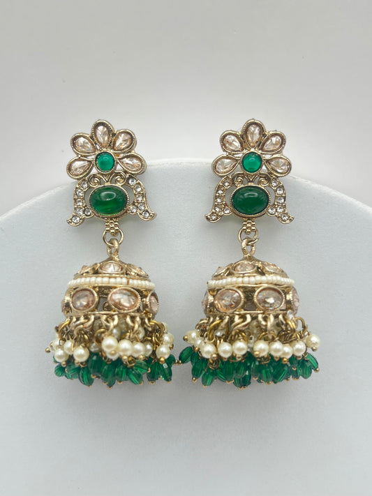 Kashvi Green Jhumki Earring