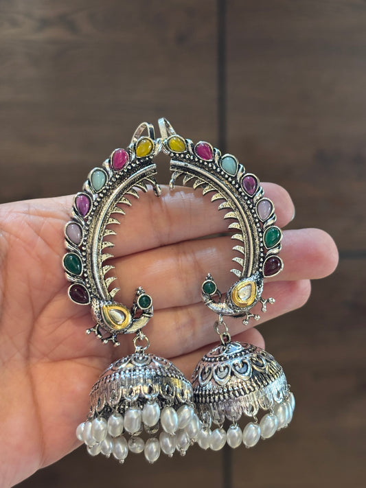 Aadhya Multiocolor Oxidized earcuffs