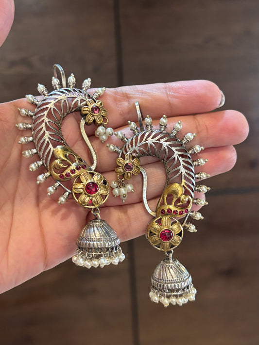 Driti Pink Pearl Border Earcuffs