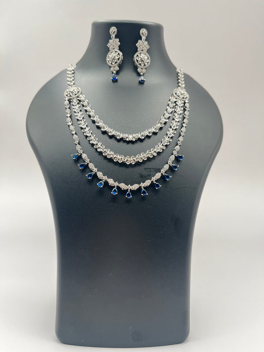 Camila three layer sapphire necklace