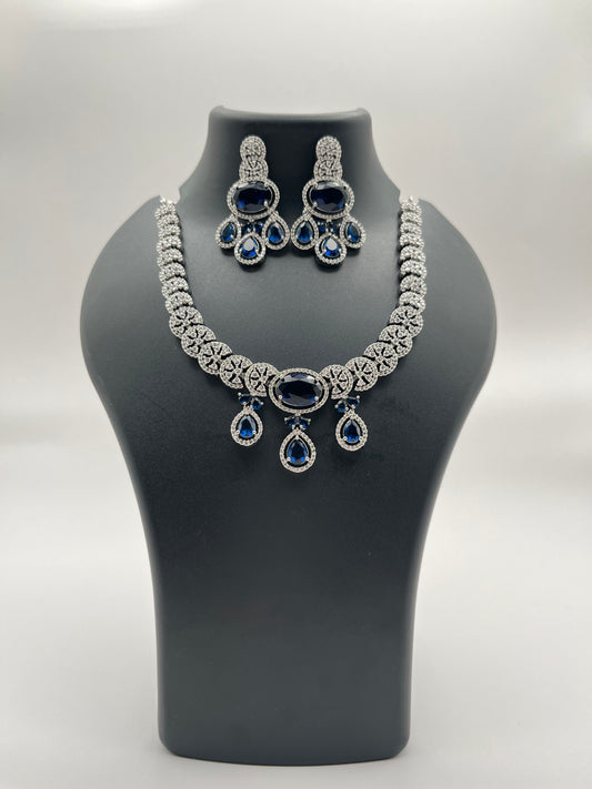 Sanya Oval Sapphire Necklace Set