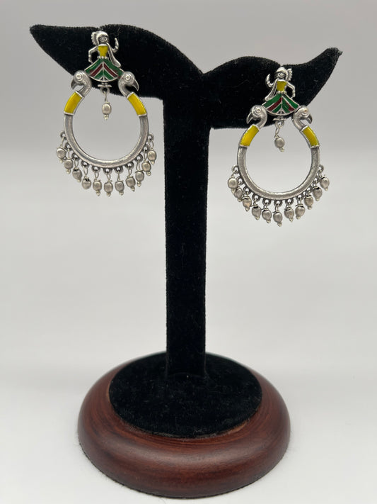 Nirali Yellow Oxidized Earrings