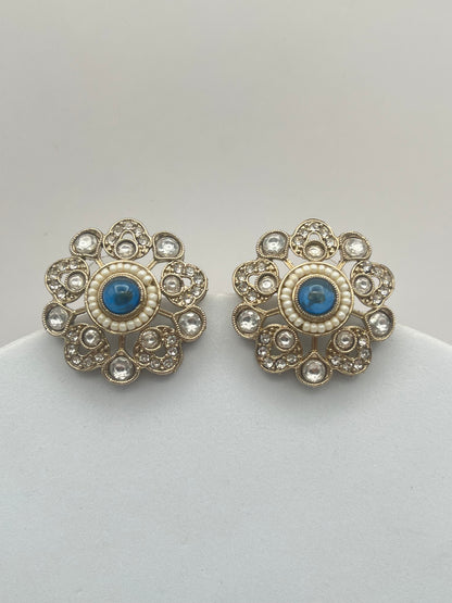 Ashvika Flower shape Sapphire Studs