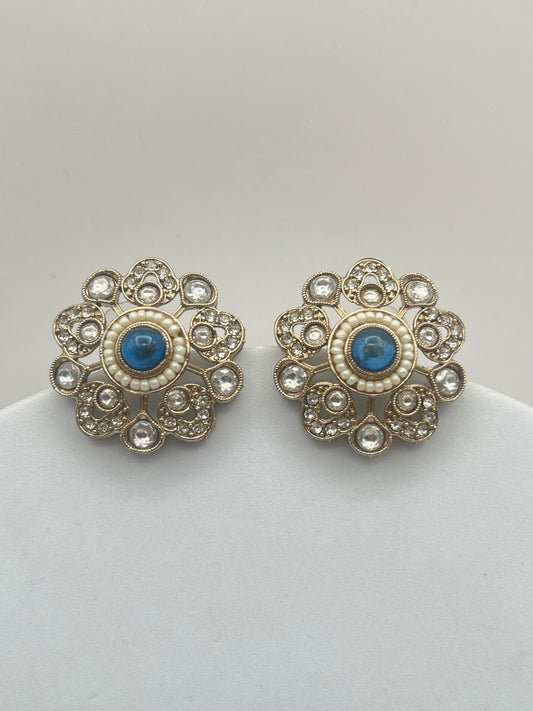 Ashvika Flower shape Sapphire Studs