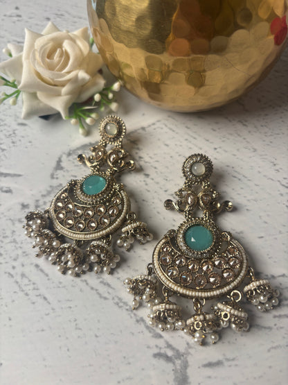 Swasti Sea Green Chandbali Earring