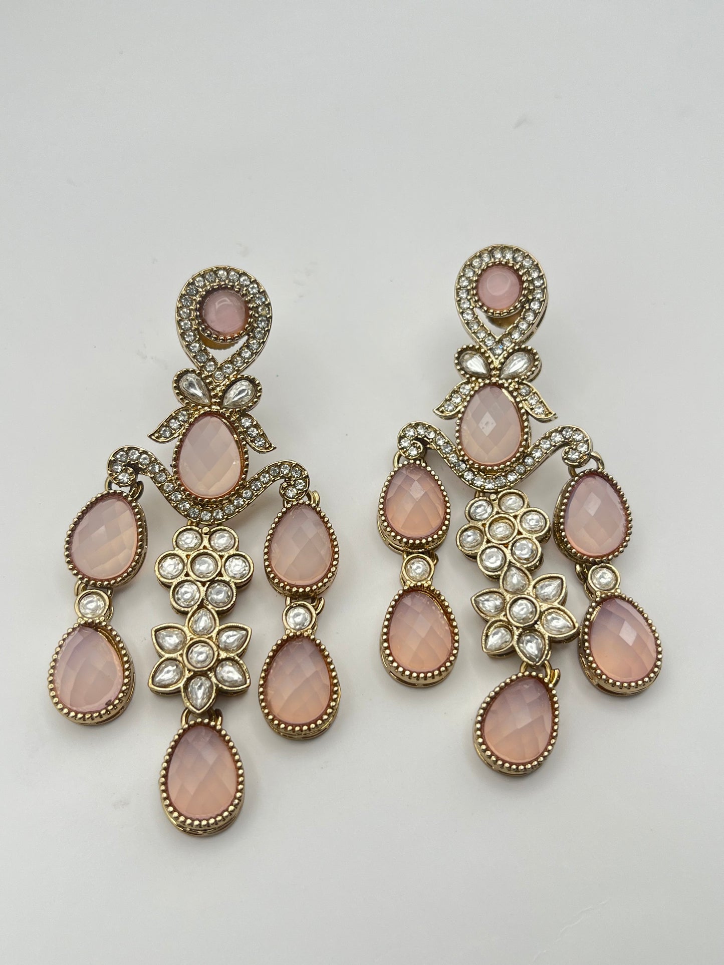Ritvi Pink Stone Indo Western Earring