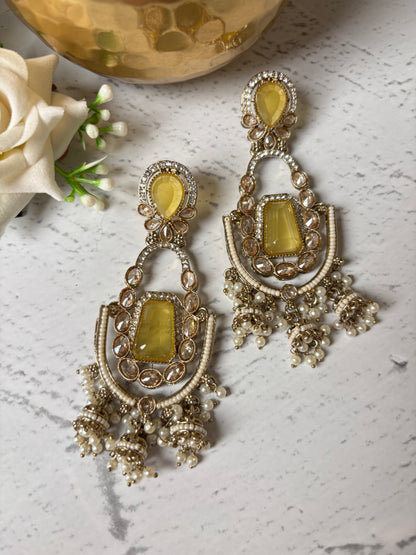 Mishka Yellow Stone Long Earring