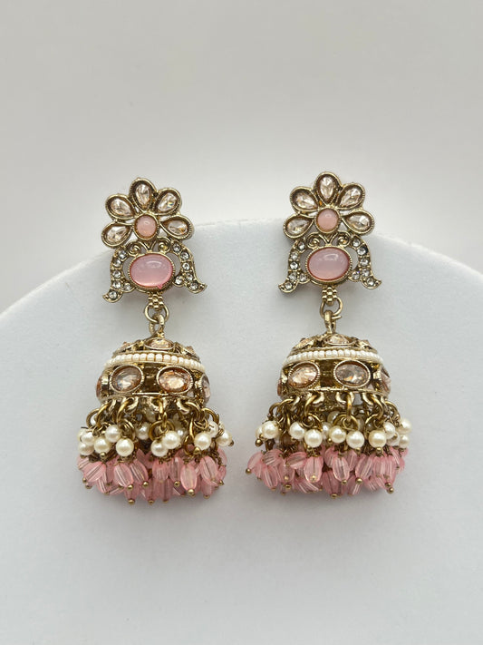 Kashvi Pink Jhumki Earring