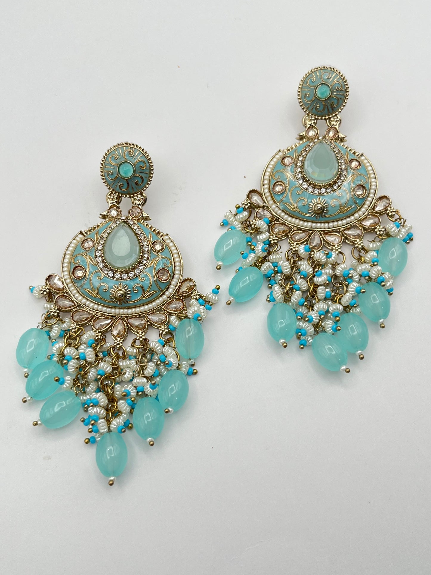 Urvi Pastel Blue Minakari Earring