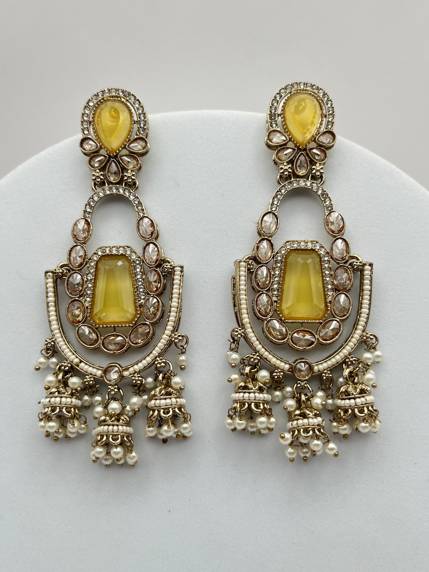 Mishka Yellow Stone Long Earring
