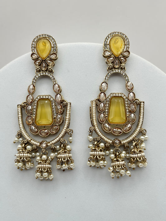 Mishka Yellow Stone Long Earring