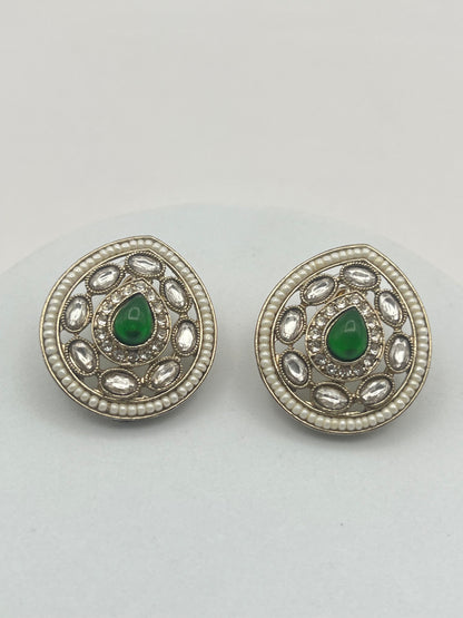 Anika Drop shape Emerald Studs