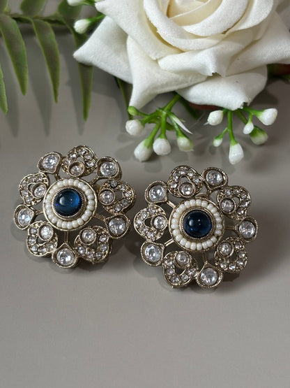 Ashvika Flower shape Sapphire Studs