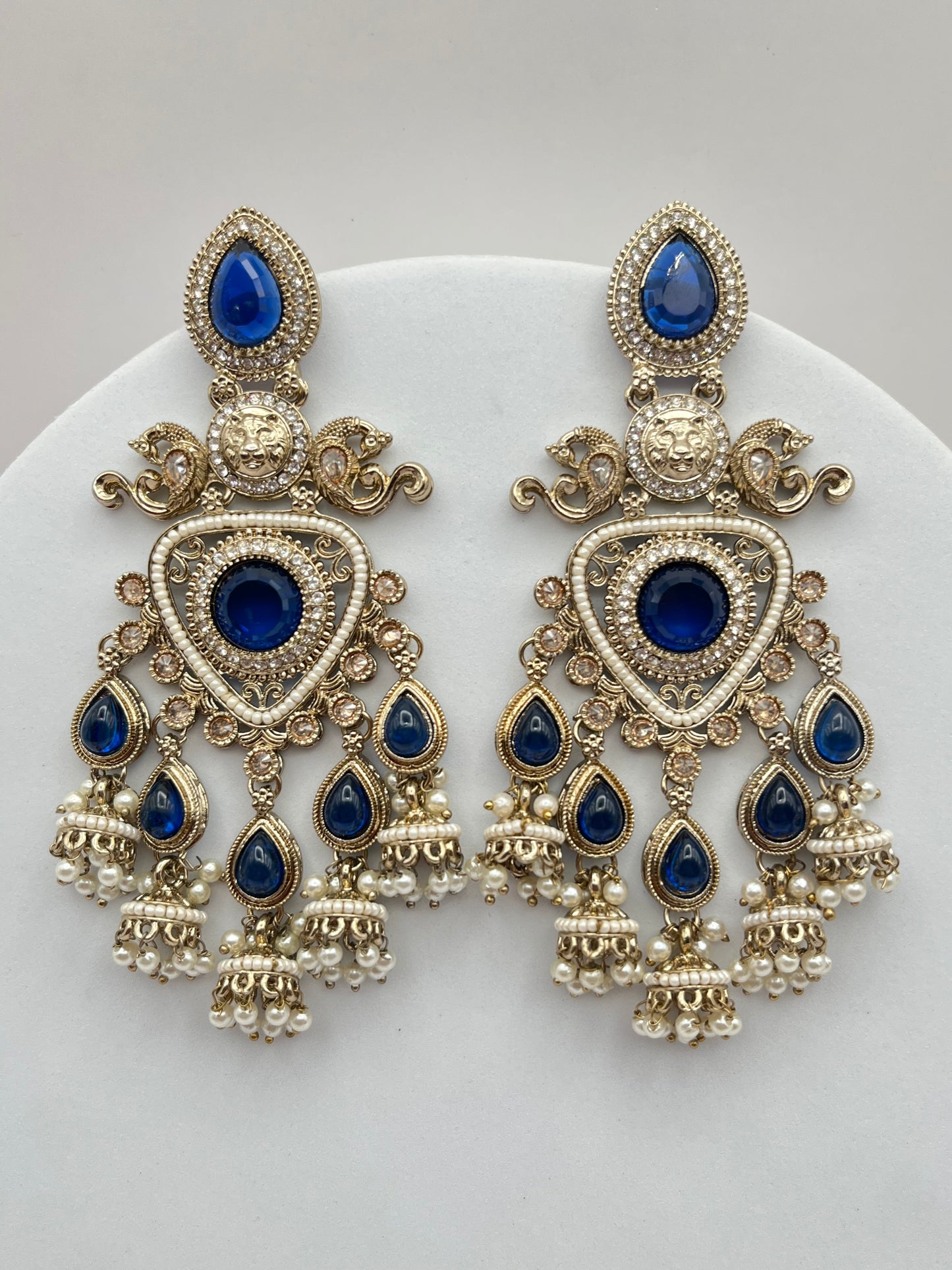 Samriddhi Sapphire Long Earrings