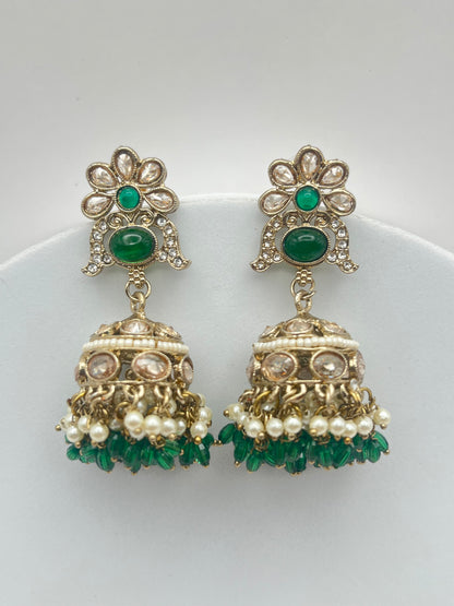 Kashvi Green Jhumki Earring