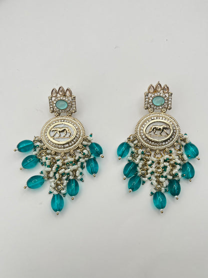 Hriva Sabyasachi Blue Pearl Earrings