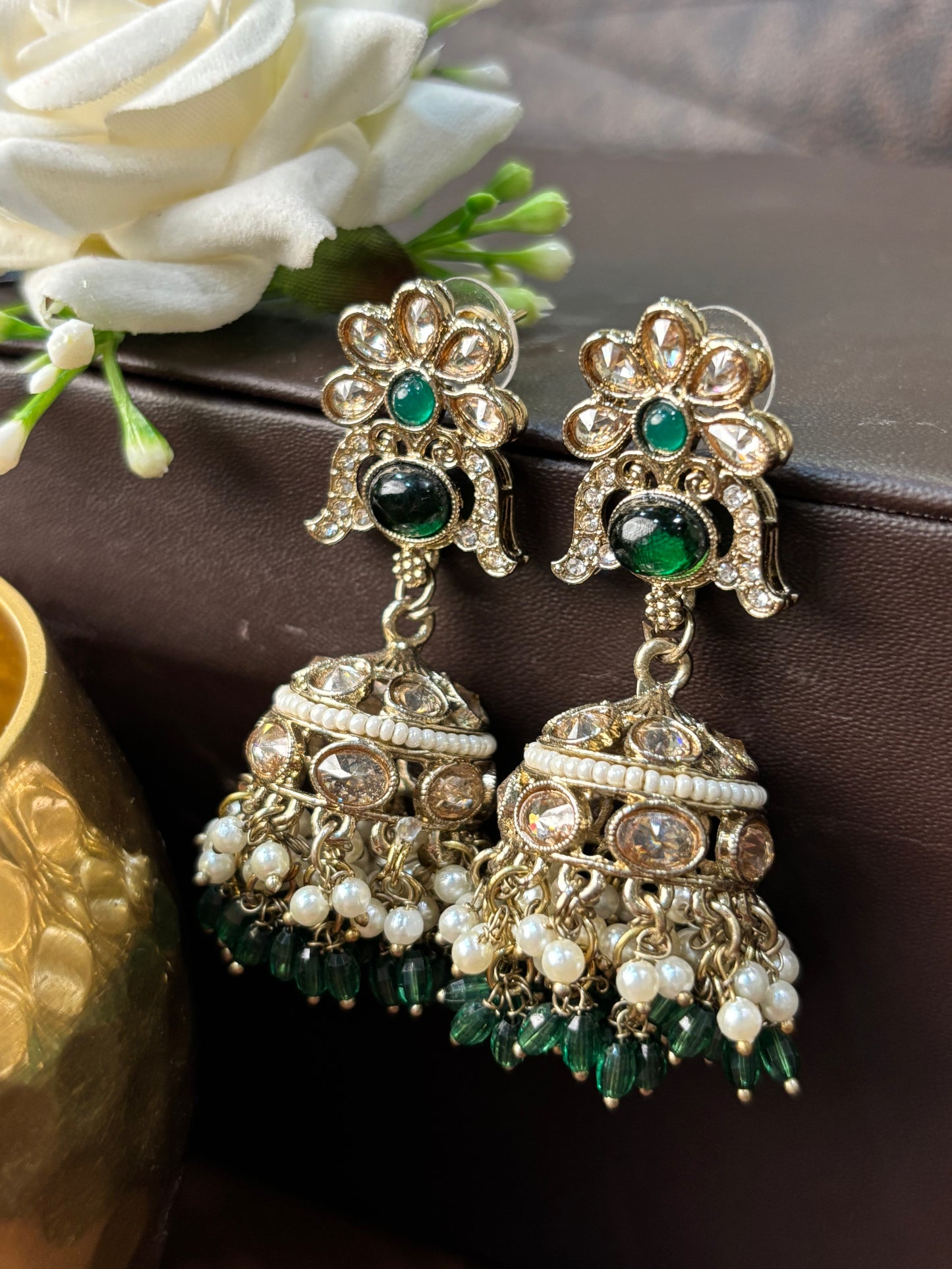 Kashvi Green Jhumki Earring