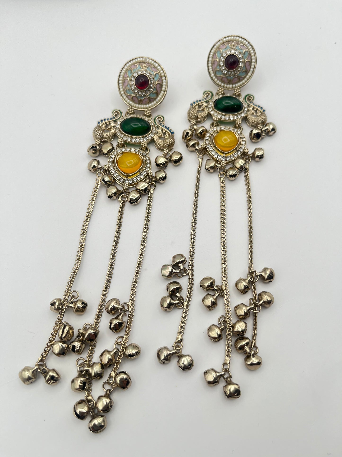 Mallika Multicolor Rajwadi polish Kashmiri earring