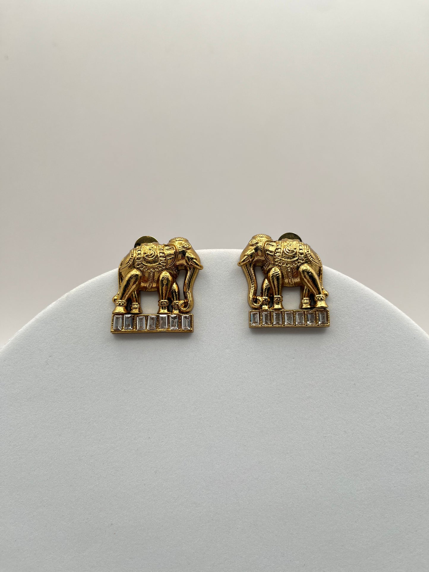 Aashvi Golden Elephant Earrings