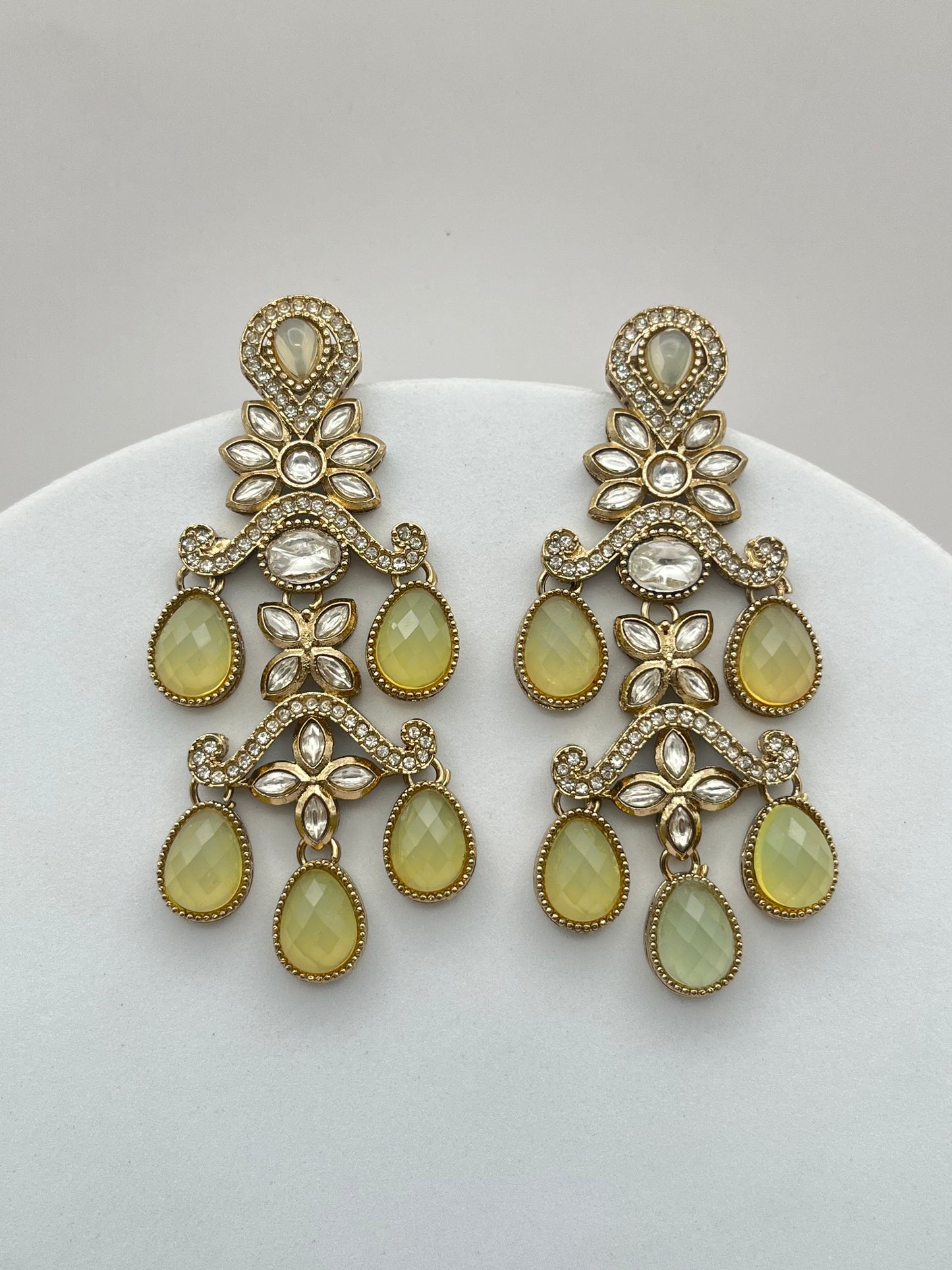 Ritvi Lime Stone Indo Western Earring