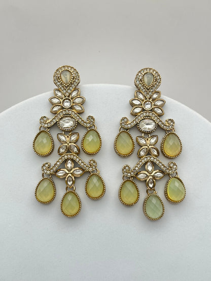 Ritvi Lime Stone Indo Western Earring