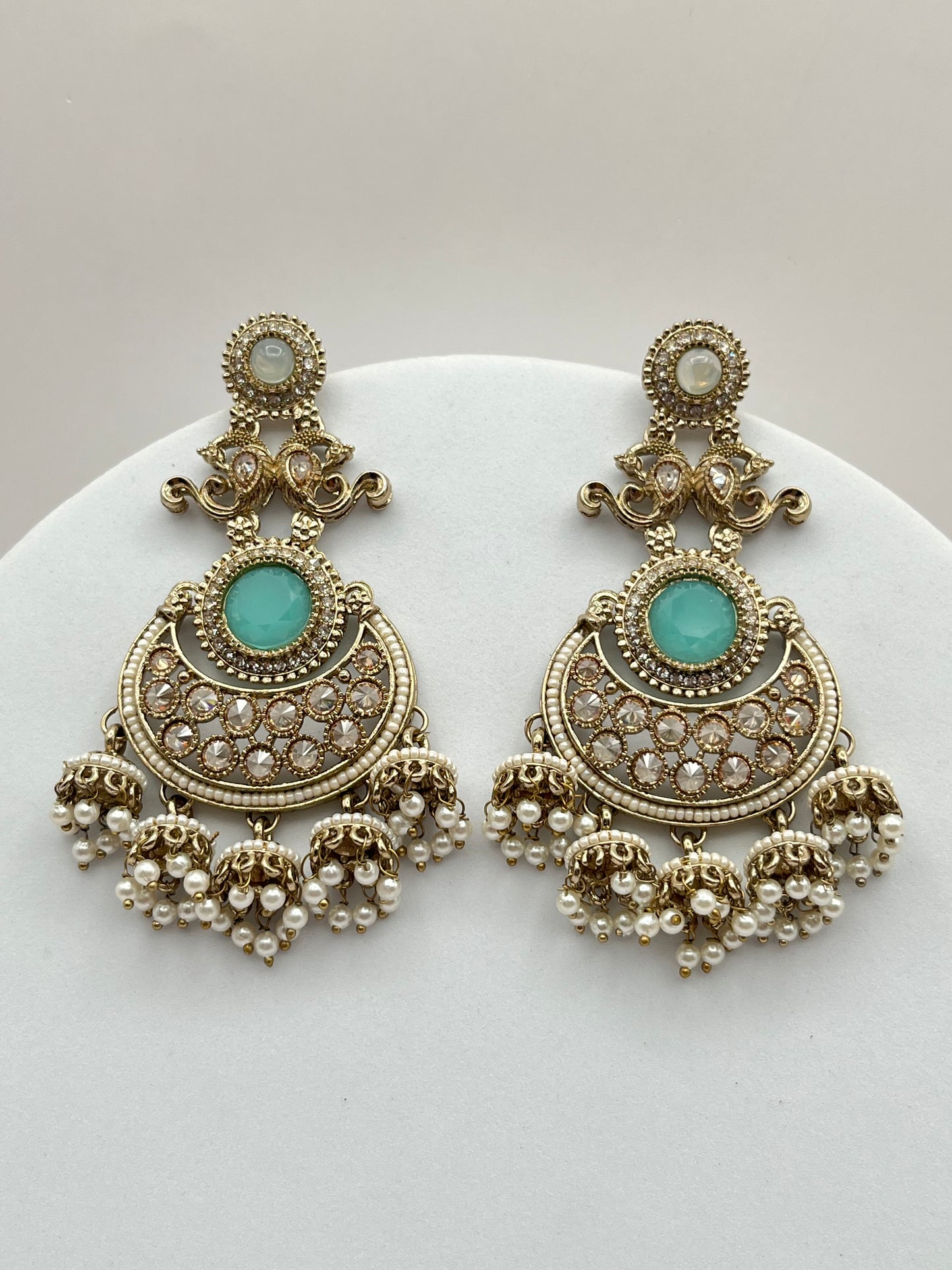 Swasti Sea Green Chandbali Earring