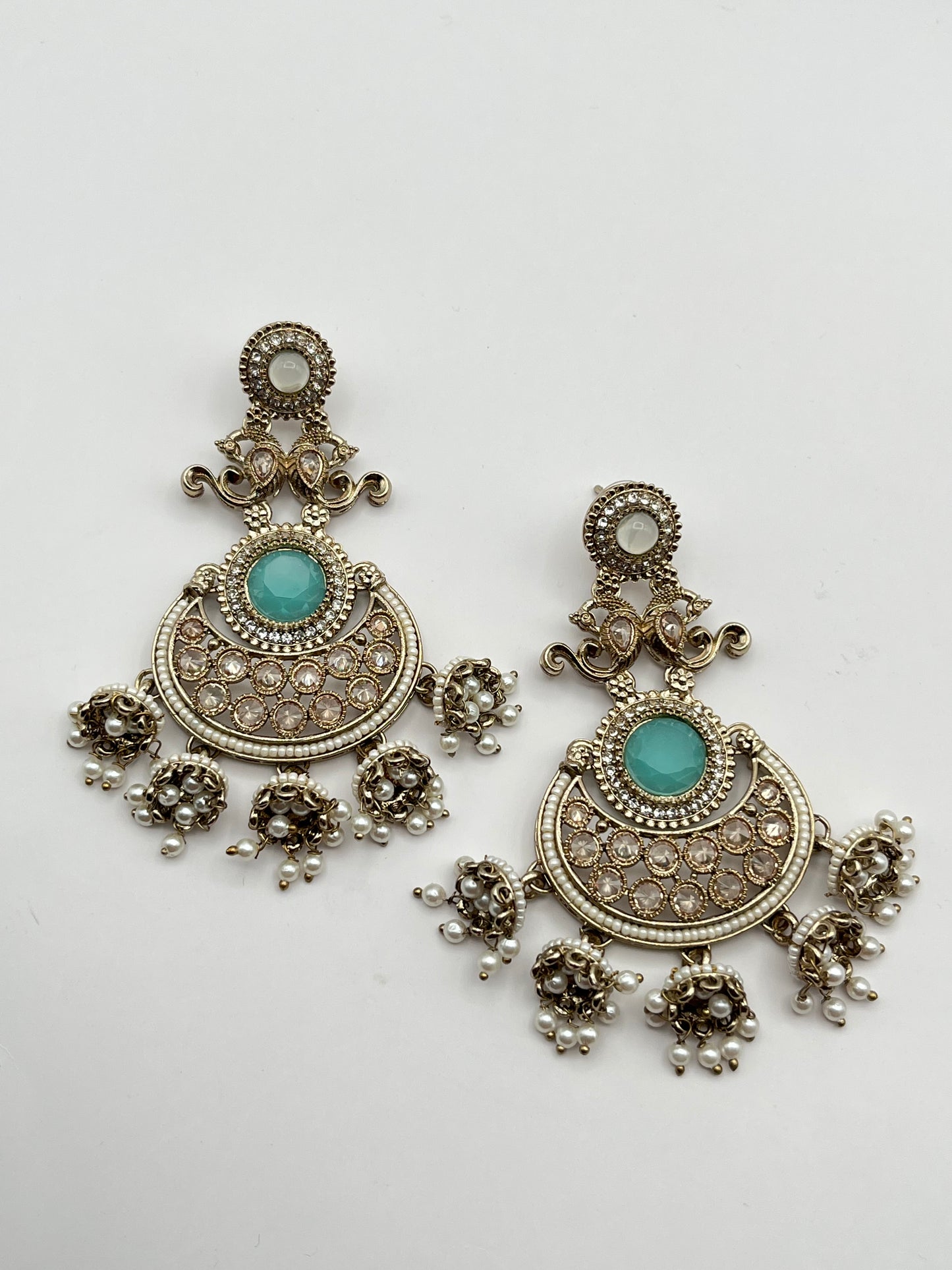 Swasti Sea Green Chandbali Earring