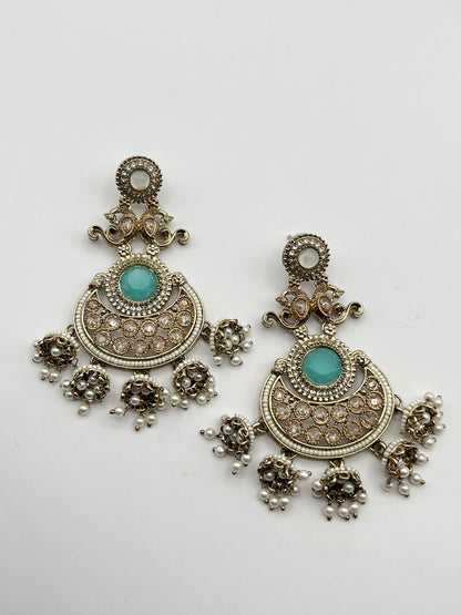 Swasti Sea Green Chandbali Earring