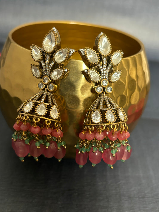 Victorian Pink Jhumkas