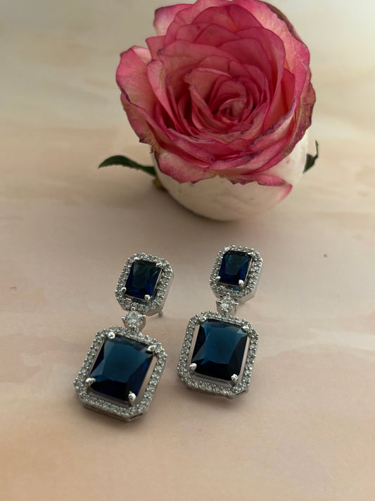 Aurelia Elegant Sapphire AD Earrings