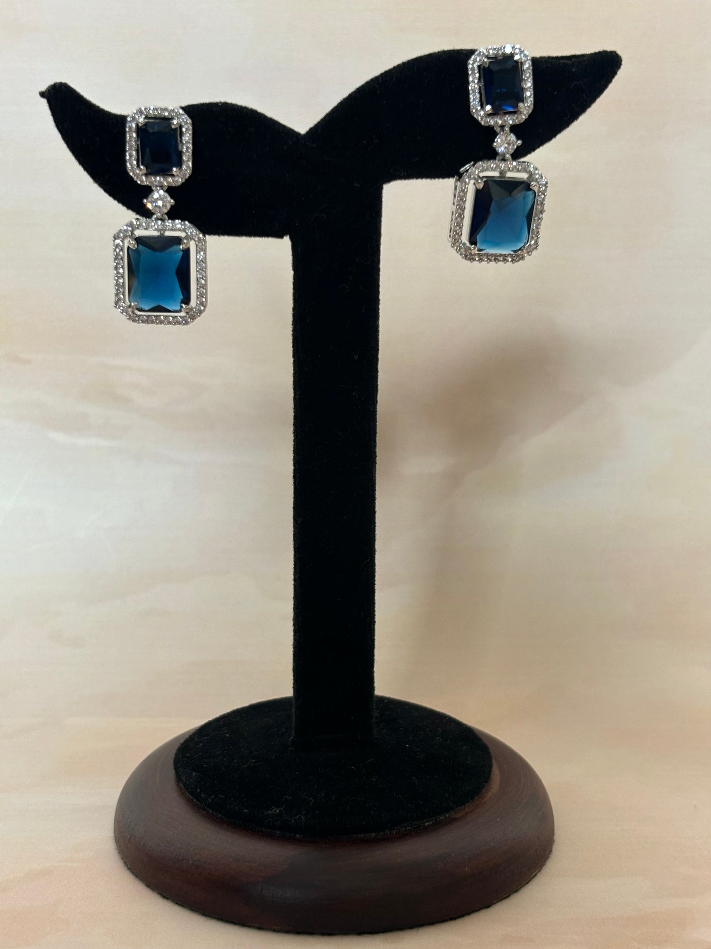 Aurelia Elegant Sapphire AD Earrings