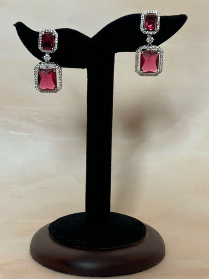 Aurelia Elegant Ruby AD Earrings