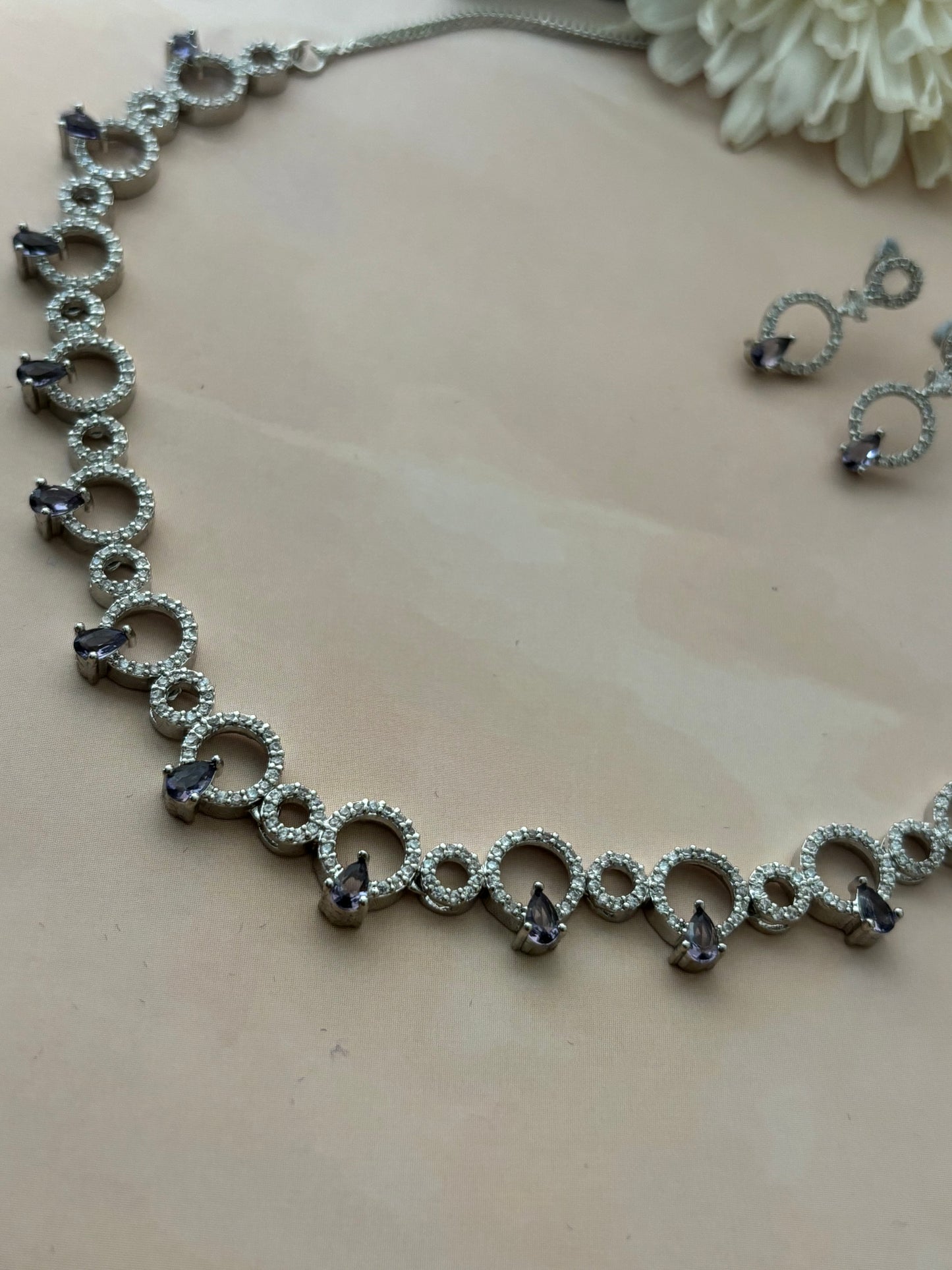 Emery Purple AD Necklace Set