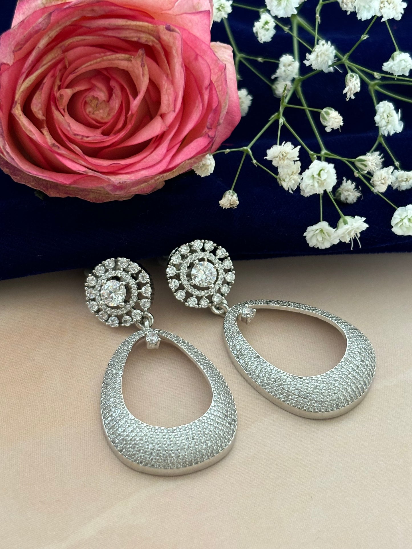 Estella Classy Silver AD Earrings