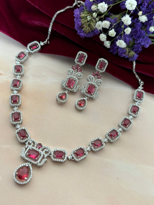 Remi radiant stone ruby necklace