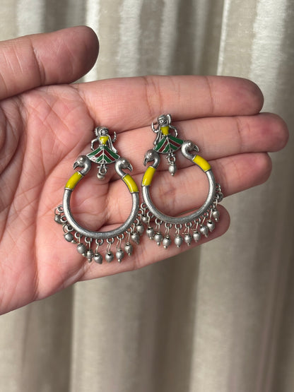 Nirali Yellow Oxidized Earrings