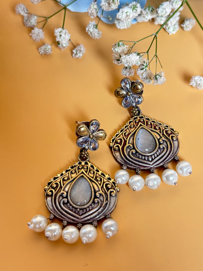 Misha Grey Dual Tone Earring