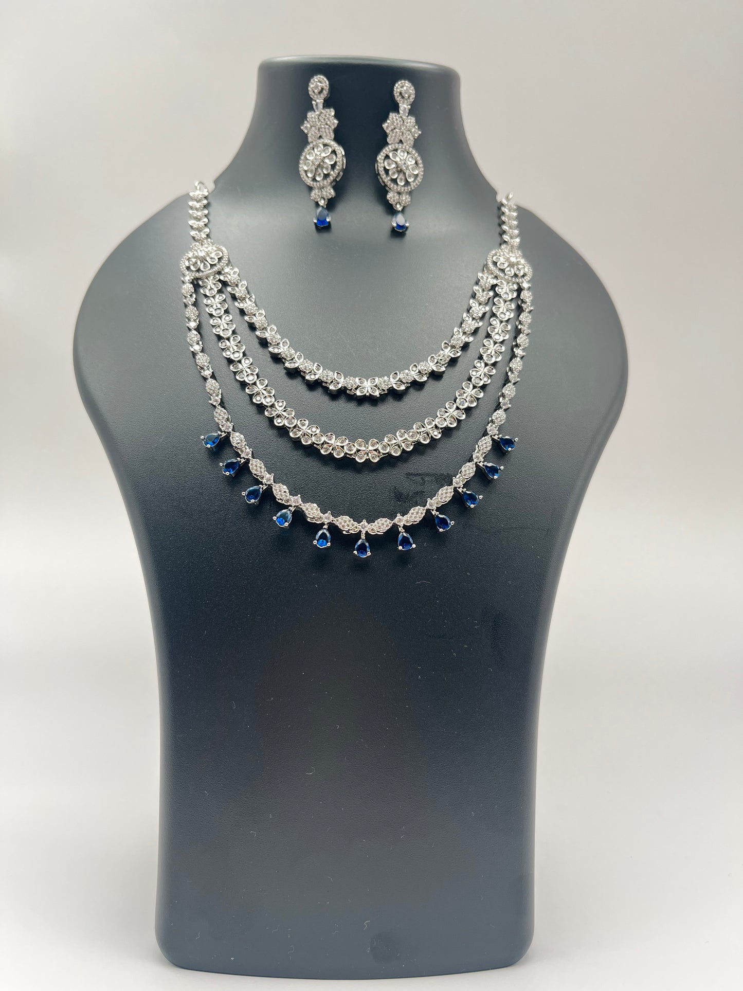 Camila three layer sapphire necklace