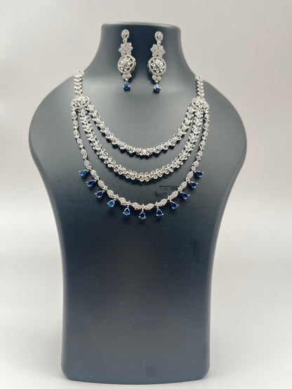 Camila three layer sapphire necklace