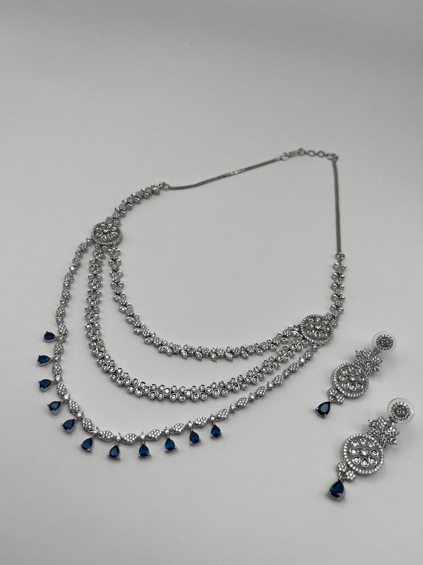 Camila three layer sapphire necklace