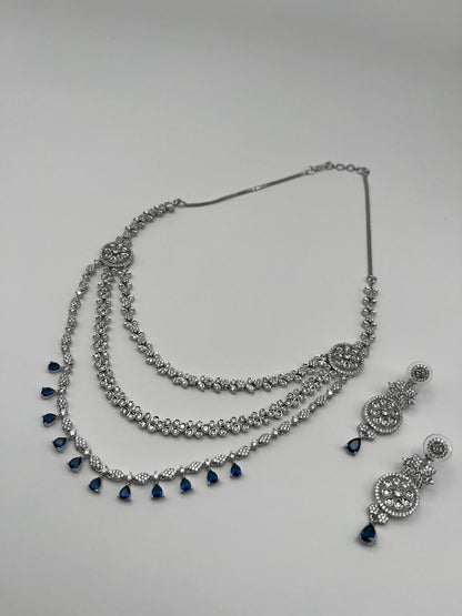 Camila three layer sapphire necklace