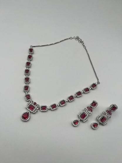 Remi radiant stone ruby necklace