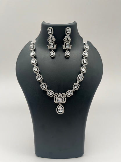 Remi radiant stone diamond necklace