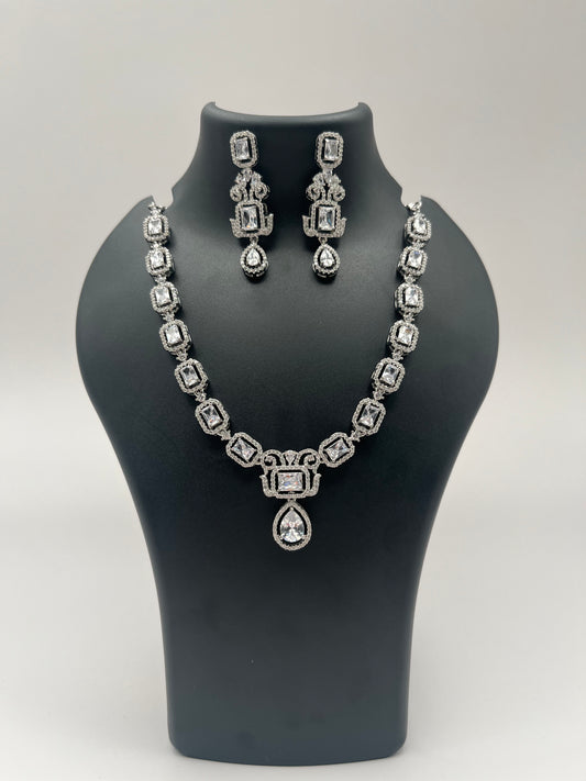 Remi radiant stone diamond necklace