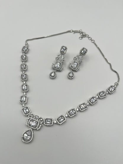 Remi radiant stone diamond necklace