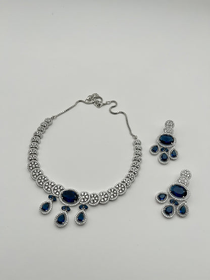 Sanya Oval Sapphire Necklace Set