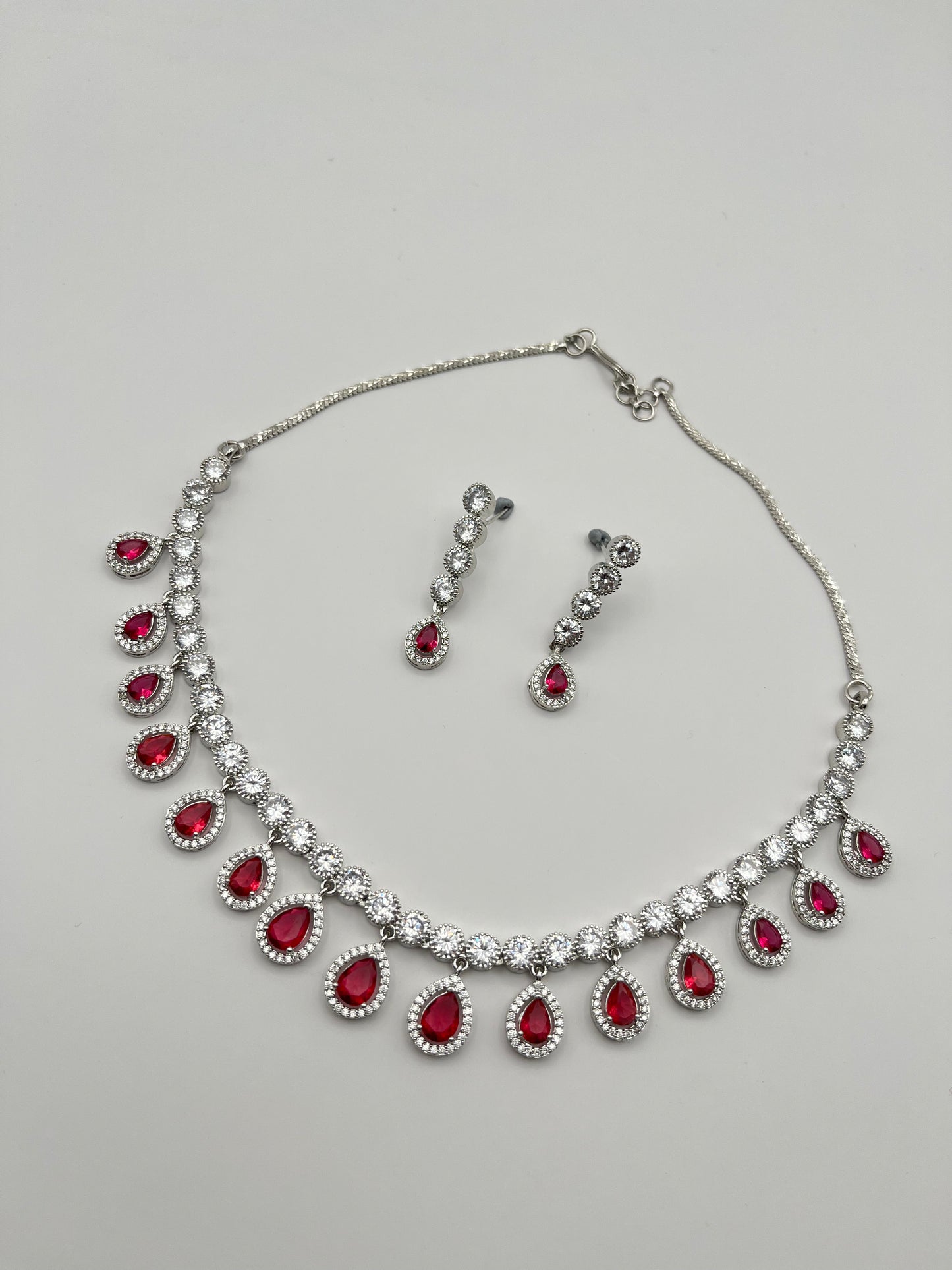 Aliya Elegant Ruby Necklace Set