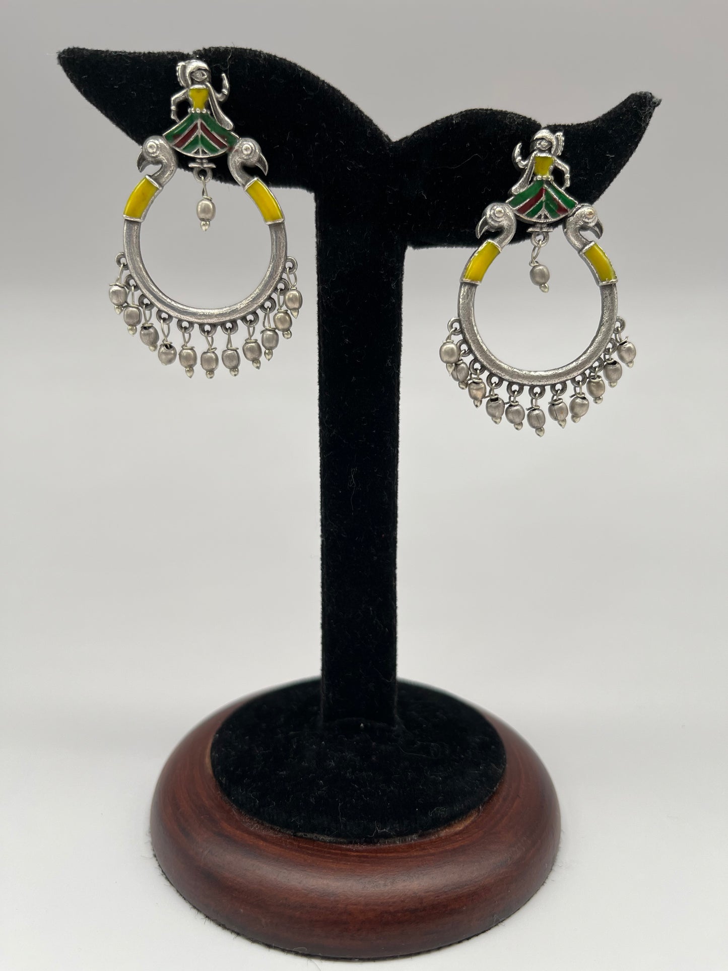 Nirali Yellow Oxidized Earrings